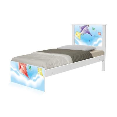 Cama Solteiro Adesivada Pipas Com Colchão