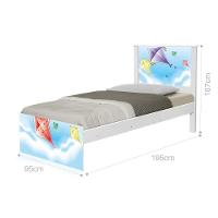 Cama Solteiro Adesivada Pipas Com Colchão - 2