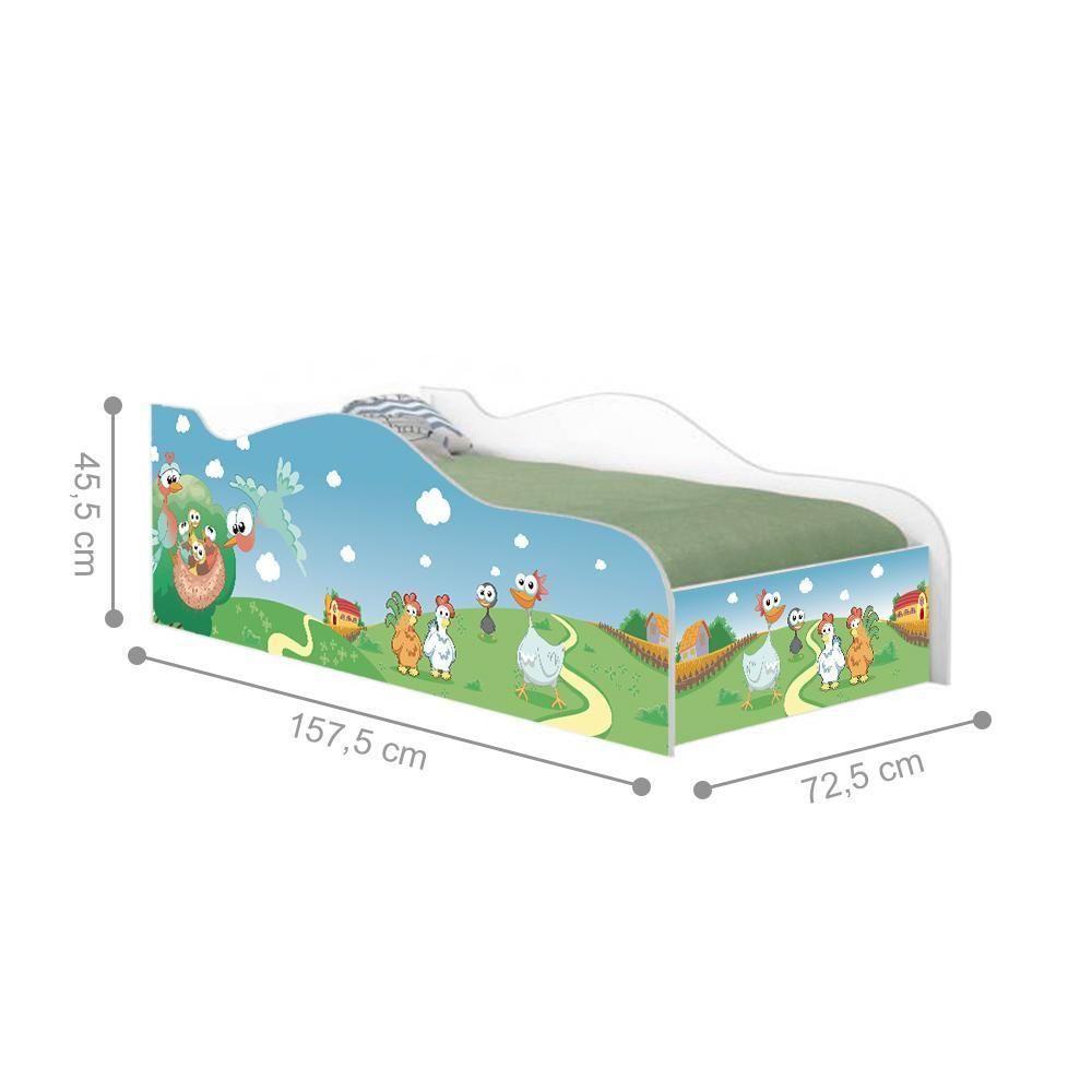 Mini Cama Fun Fazendinha Infantil Com Colchão - 2