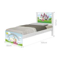 Cama Solteiro Adesivada Princesa Encantada Com Colchão - 2