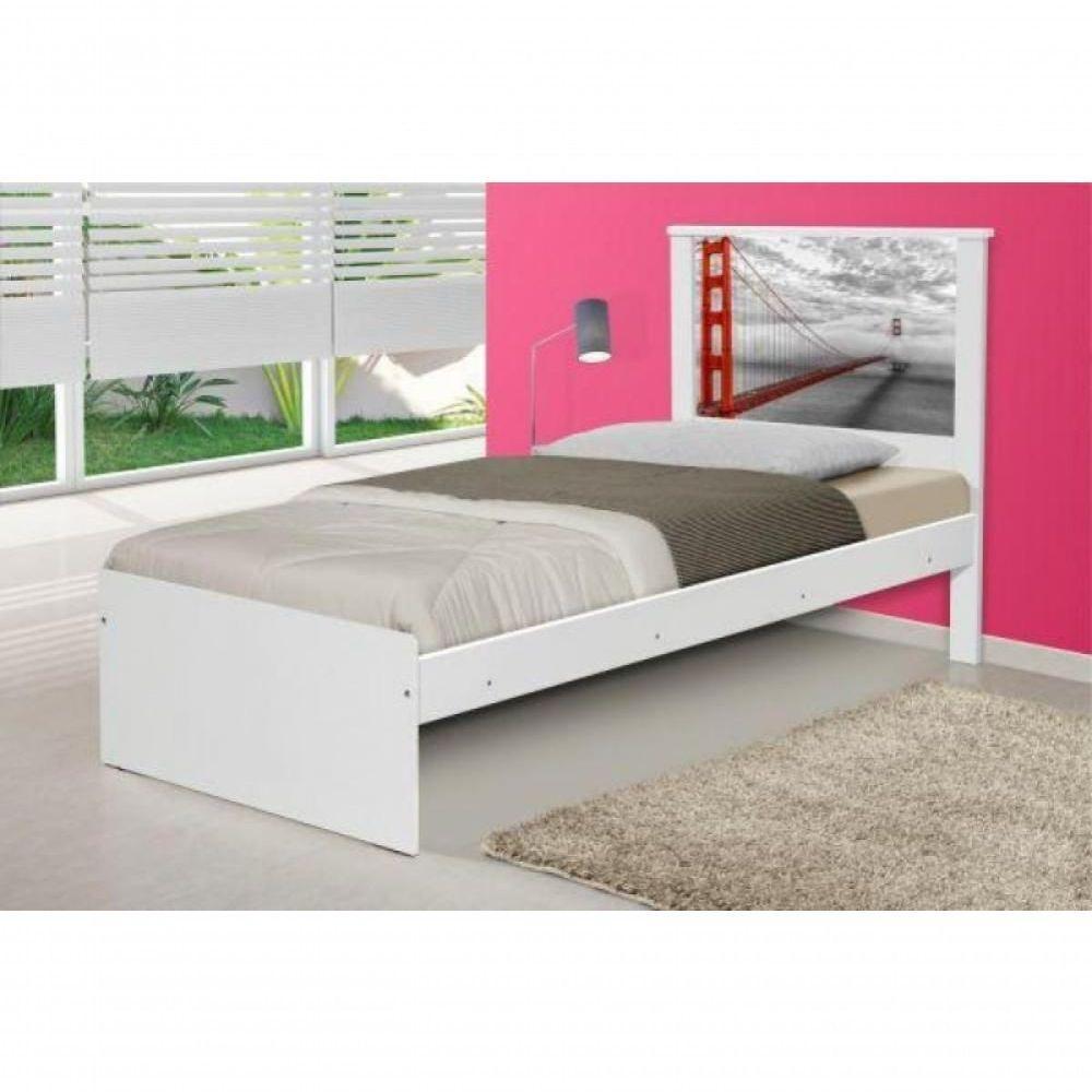 Cama Solteiro Com Cabeceira Cidade San Francisco - 3