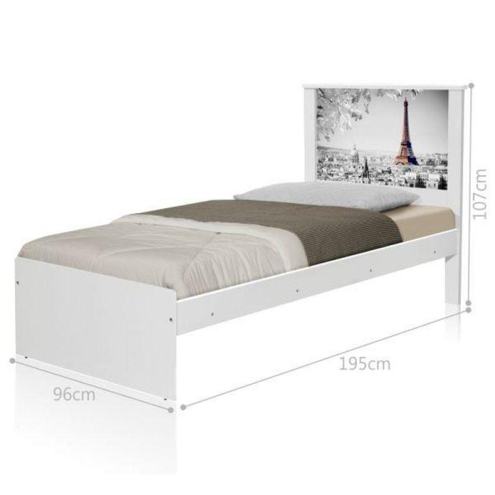 Cama Solteiro Cidade Paris Com Colchão - 2