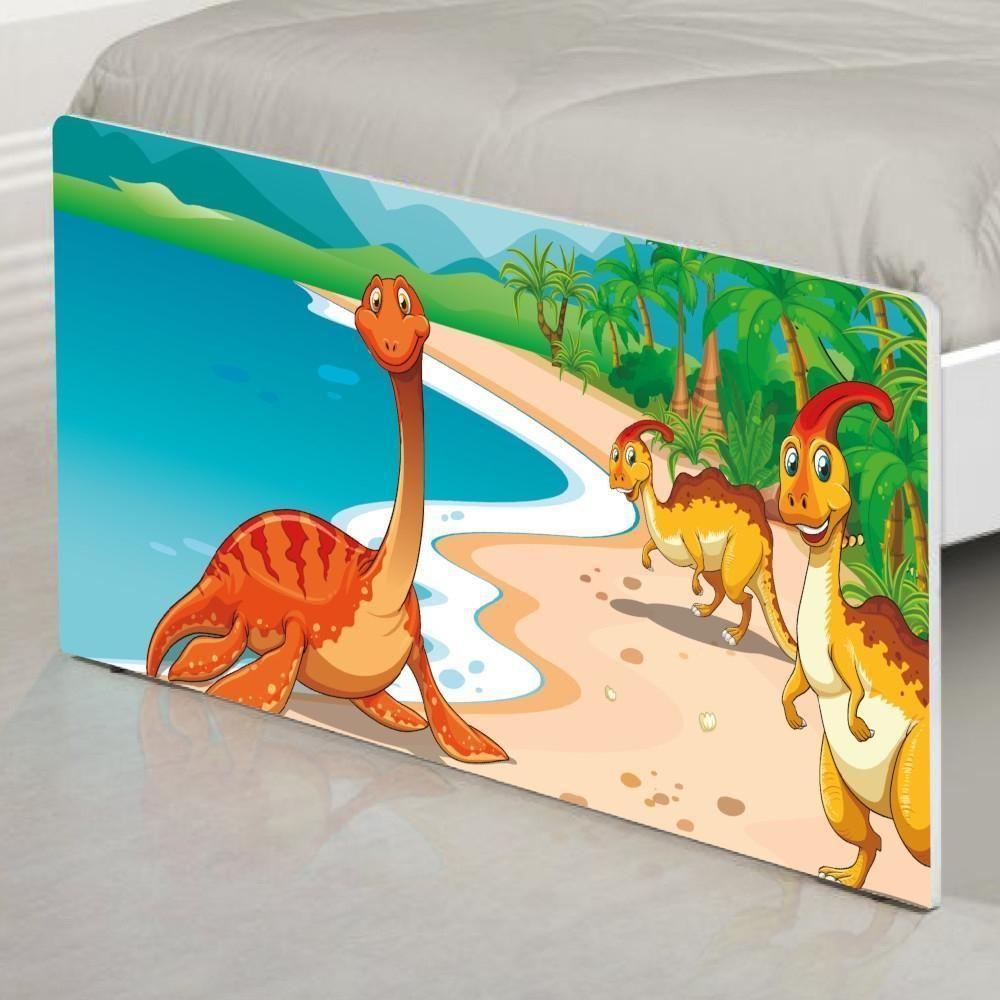 Cama Solteiro Adesivada Terra Dos Dinossauros Com Colchão - 5