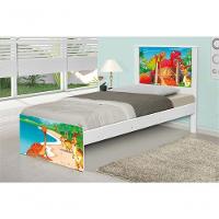 Cama Solteiro Adesivada Terra Dos Dinossauros Com Colchão - 3