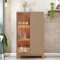 Buffet Aparador E Cristaleira Com Led Lucca Areia-freijó C01 - Mpozenato - 8