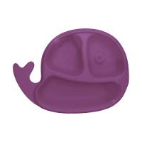 Prato Infantil Baleia Rosa Com Divisórias E Tampa Para Refeições Divertidas - 2
