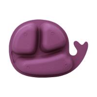 Prato Infantil Baleia Rosa Com Divisórias E Tampa Para Refeições Divertidas - 3