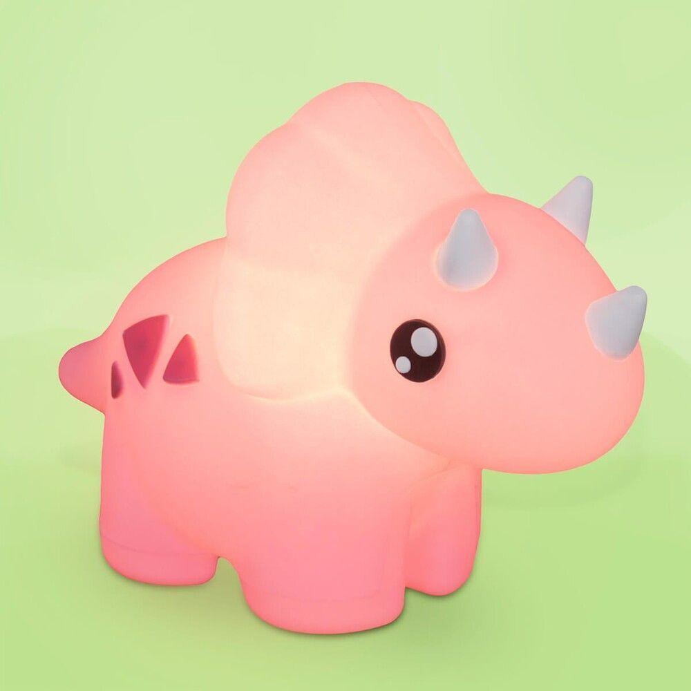 Abajur 3d Dinossauro Rosa: Iluminação Encantadora Para Quarto De Bebê - 3
