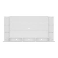 Painel Tv 65" Com Prateleiras De Vidro Brasil Plus Multimóveis Br3113 Branco - 2