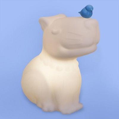 Luminária Serenidade: Capivara E Pássaro Azul Para Iluminação Aconchegante E Elegante