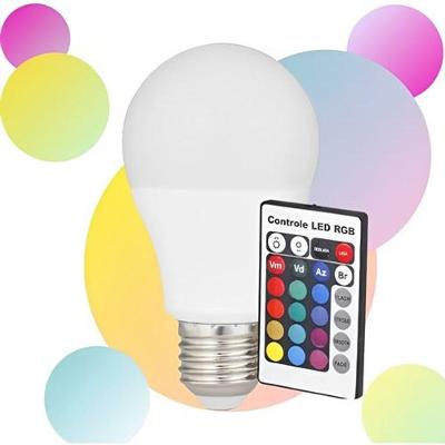 Lâmpada Led Rgb Bivolt Com Controle Remoto ? Iluminação Personalizável Para Todos Os Ambientes