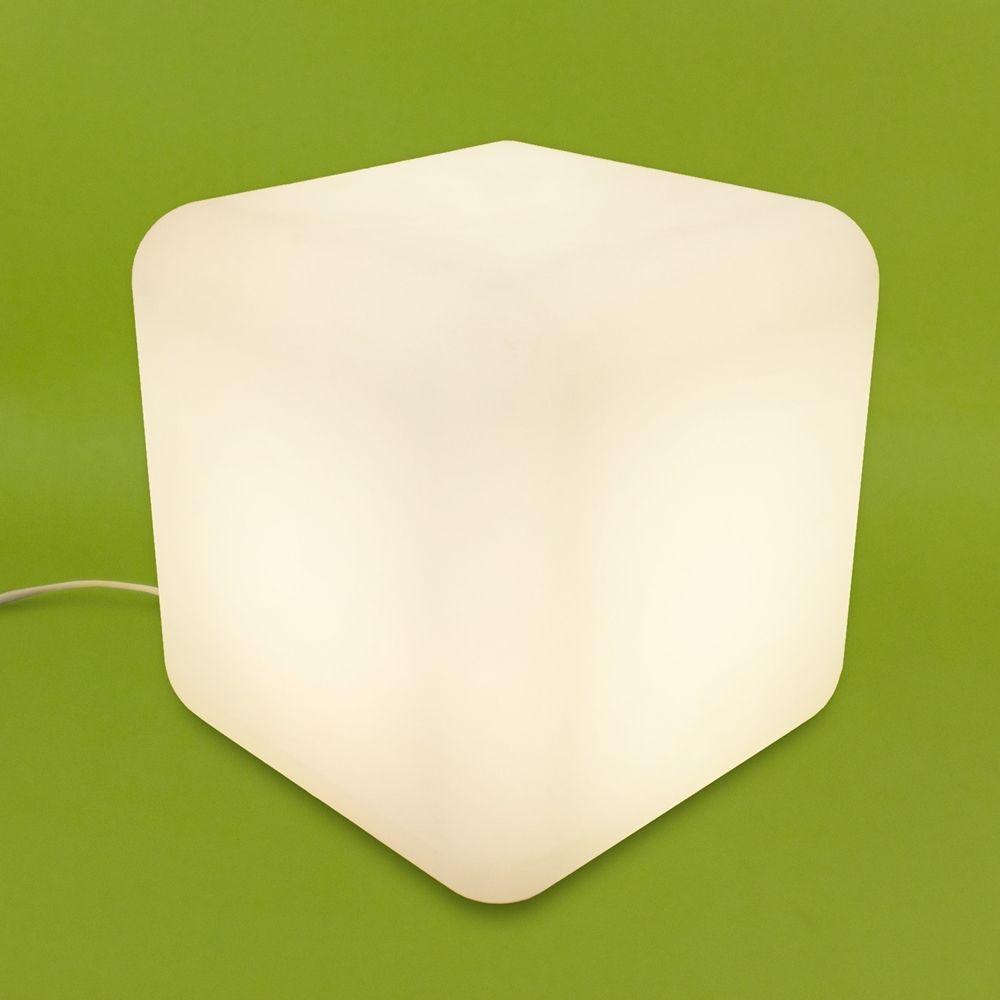Luminária Puff Cubo De Luz Design Arredondado Para Decoração Moderna - 2