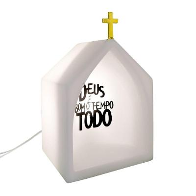 Oratório Iluminado Deus é Bom Com Iluminação Led E Design Elegante