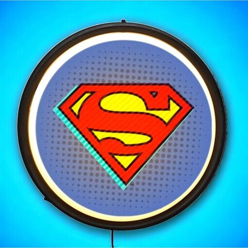 Luminária Led De Parede Superman - Decoração Temática Moderna E Estilosa - 3