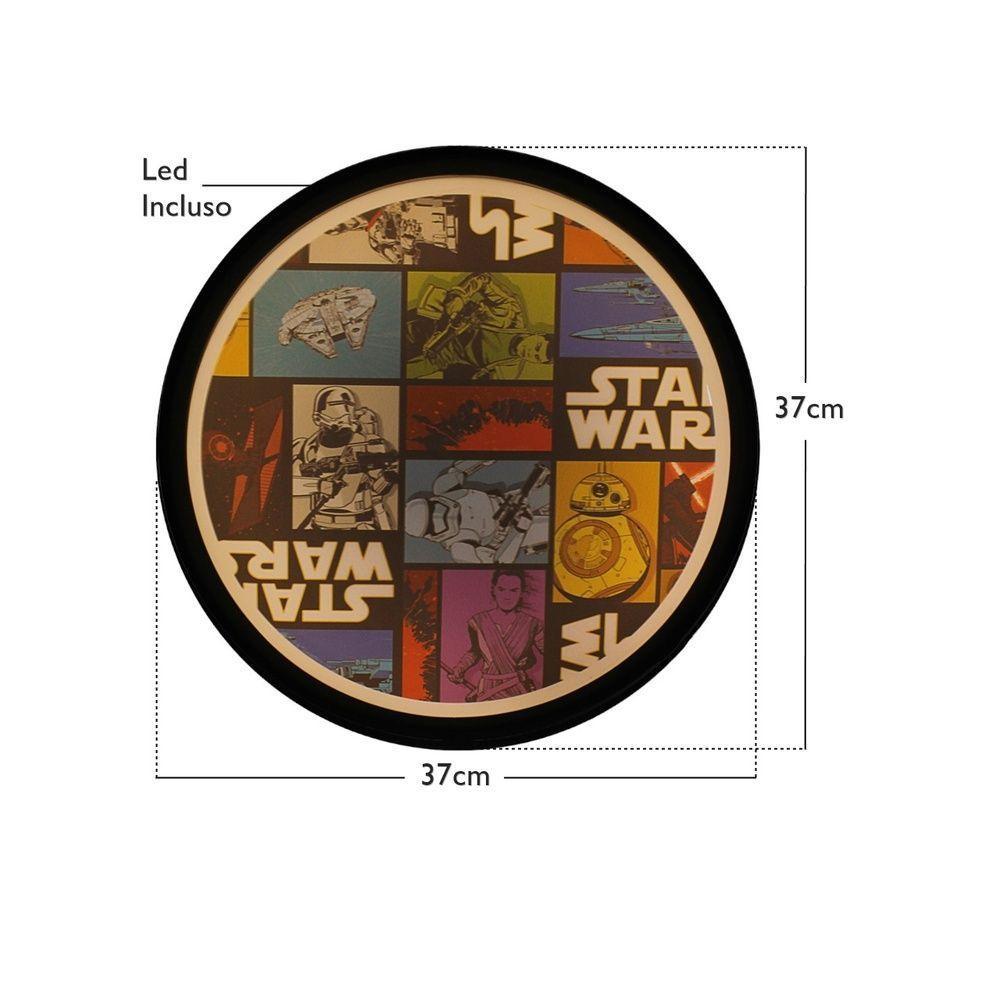 Luminária De Parede Led Mosaico Star Wars - Iluminação Temática Criativa Para Fãs - 2