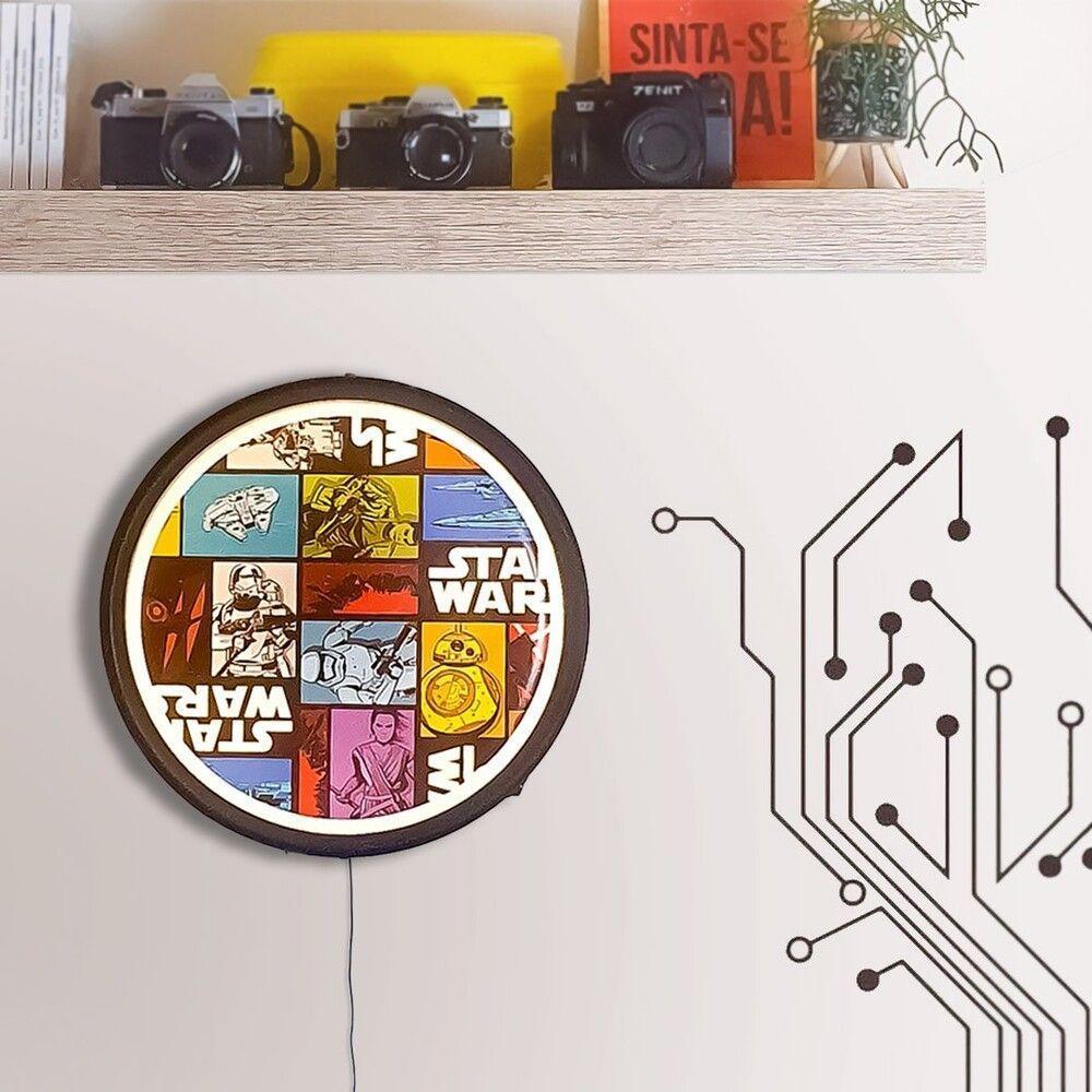 Luminária De Parede Led Mosaico Star Wars - Iluminação Temática Criativa Para Fãs - 5