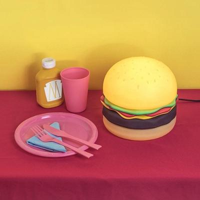 Luminária Criativa Formato Hambúrguer Para Decoração Aconchegante