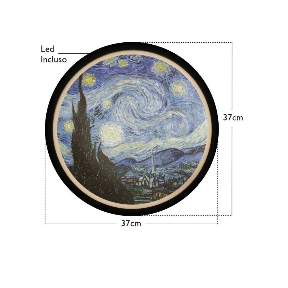 Luminária Led De Parede Noite Estrelada - Arte E Iluminação Decorativa - 3
