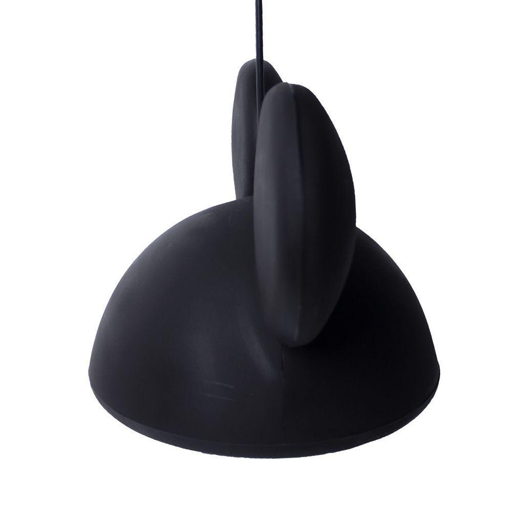 Luminária Pendente Mickey Orelhas Preta - Iluminação Criativa E Divertida - 4