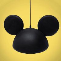 Luminária Pendente Mickey Orelhas Preta - Iluminação Criativa E Divertida - 2