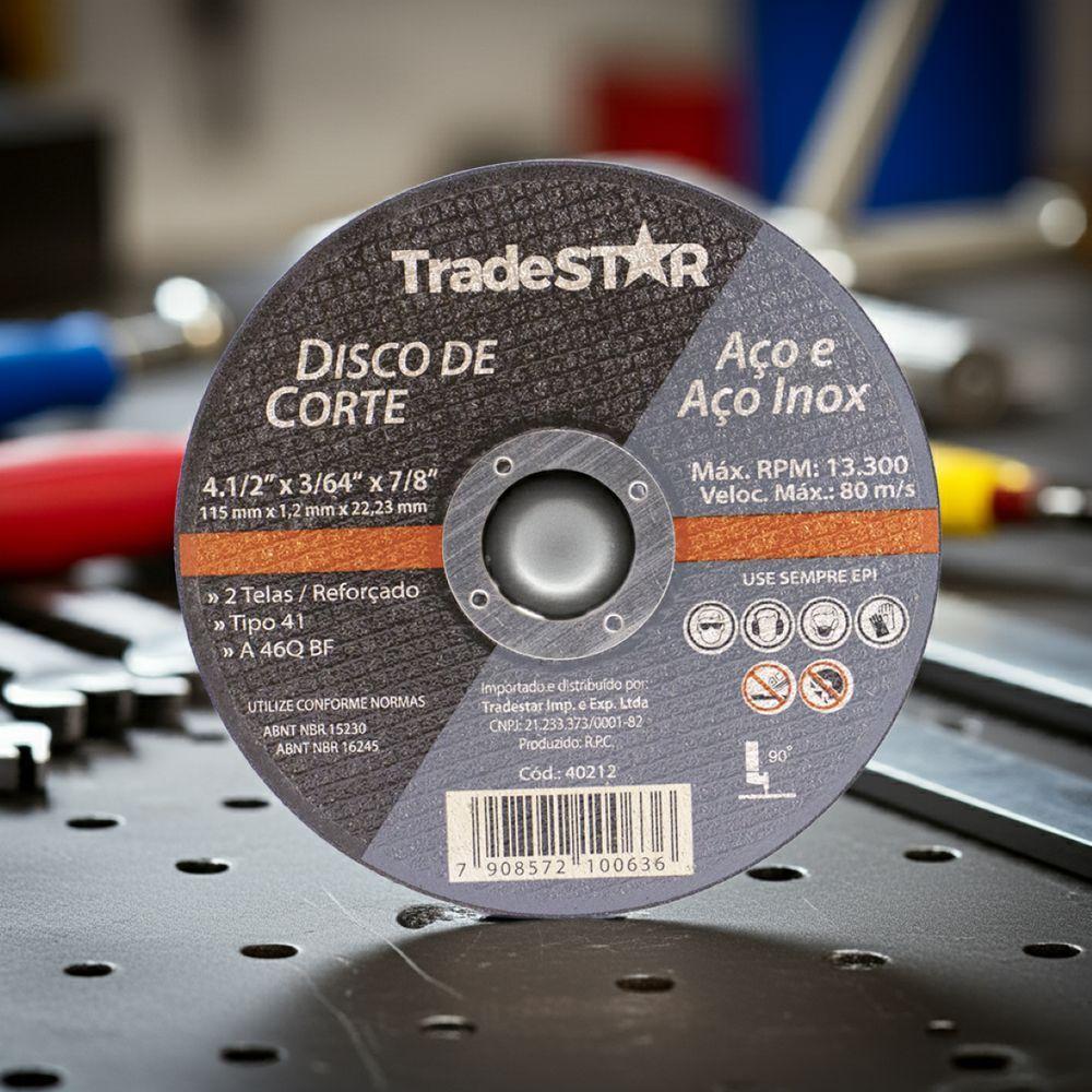 Disco De Corte 115 X 1,2 Mm Furo 7/8 Aço E Inox Tradestar - 4