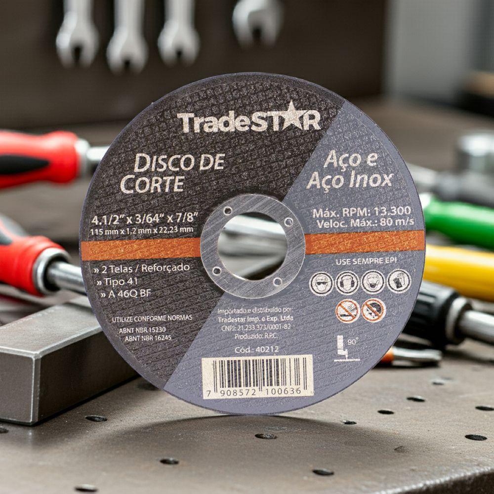 Disco De Corte 115 X 1,2 Mm Furo 7/8 Aço E Inox Tradestar - 5