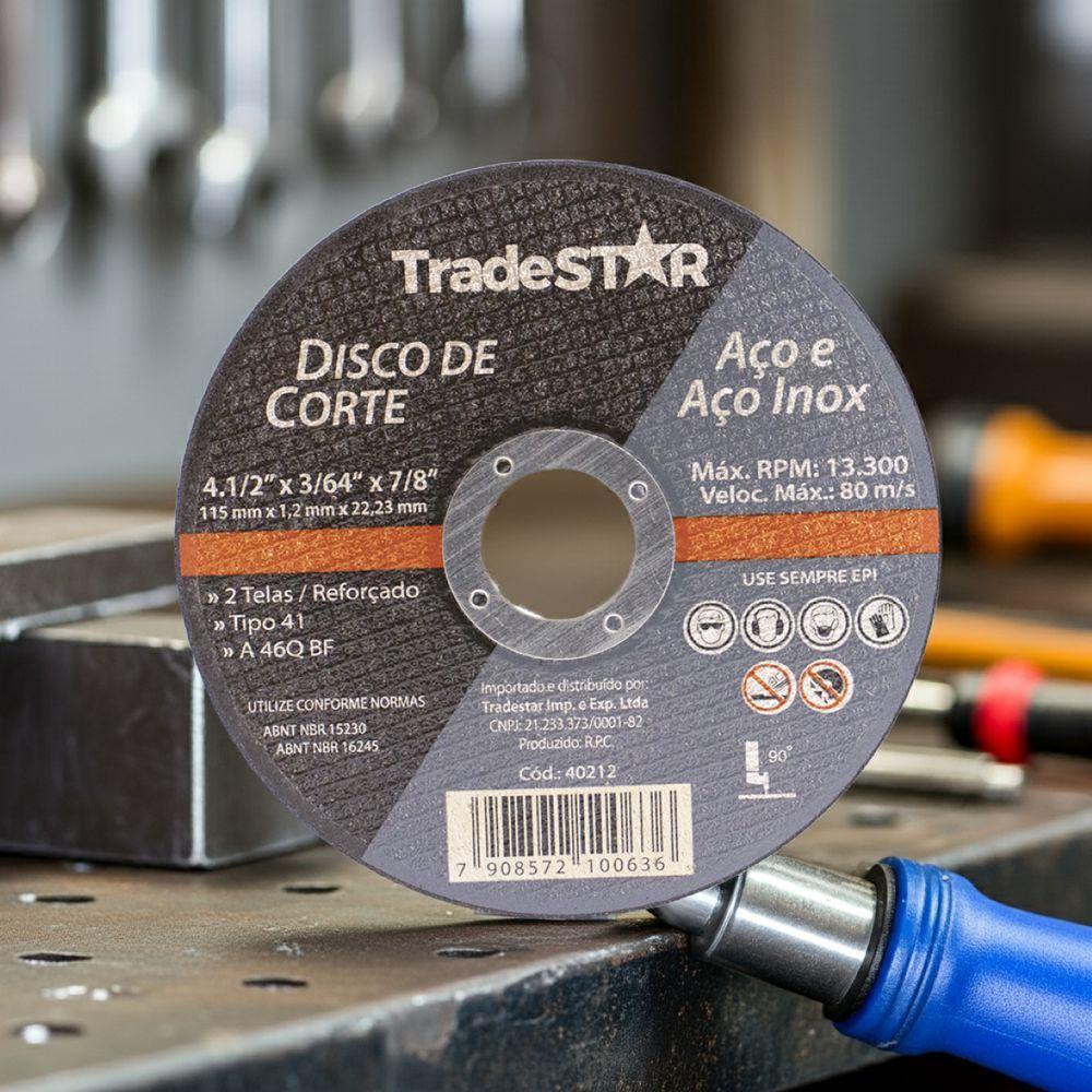Disco De Corte 115 X 1,2 Mm Furo 7/8 Aço E Inox Tradestar - 7