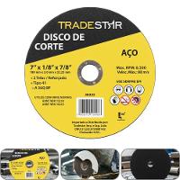 Disco De Corte 180 X 3 Mm Furo 7/8 Mm Metal Tradestar - 1
