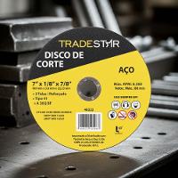 Disco De Corte 180 X 3 Mm Furo 7/8 Mm Metal Tradestar