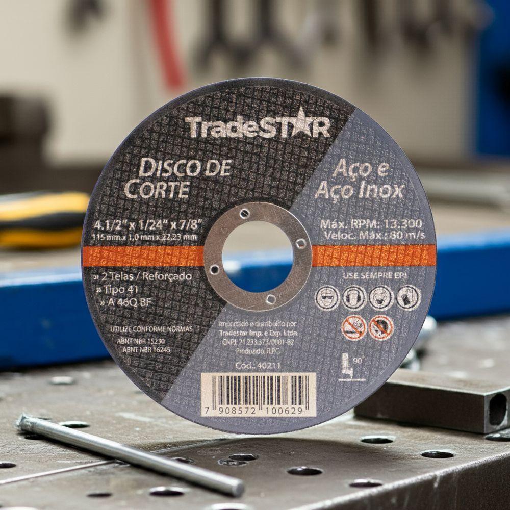 Disco De Corte 115 X 1 Mm Furo 7/8 Aço E Inox Tradestar - 4