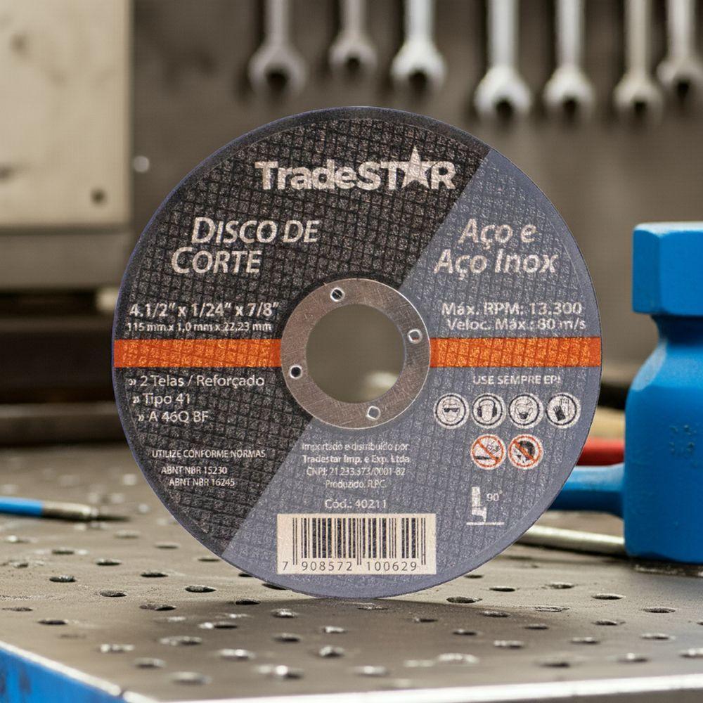 Disco De Corte 115 X 1 Mm Furo 7/8 Aço E Inox Tradestar - 5