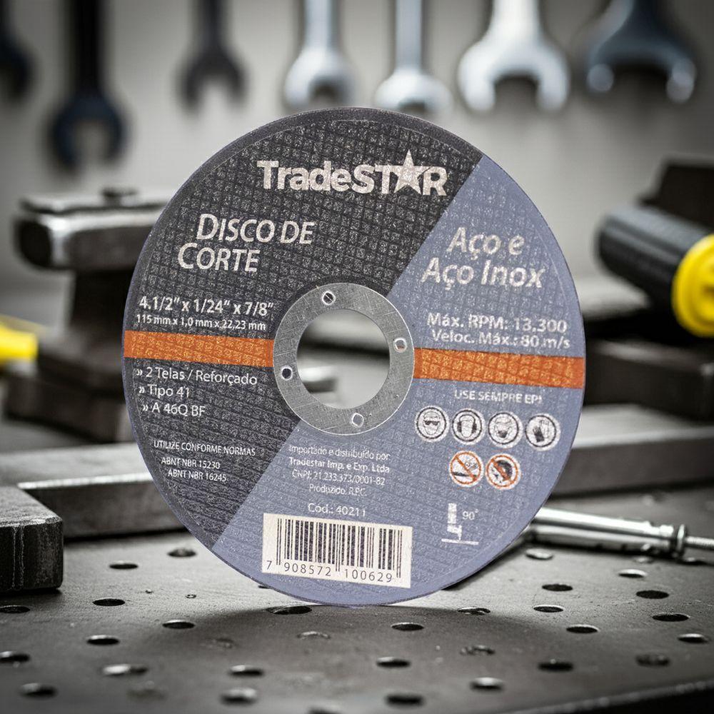 Disco De Corte 115 X 1 Mm Furo 7/8 Aço E Inox Tradestar - 9