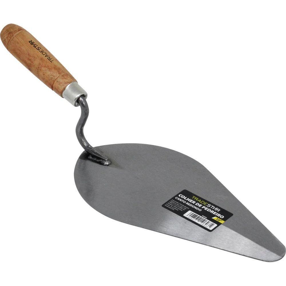 Colher De Pedreiro 10'' Canto Redondo Tradestar - 1