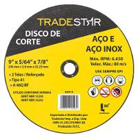 Disco De Corte 230x2,0 Mm Furo 7/8 Aço E Inox Tradestar - 10