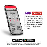 Caixa De Som Torre AIWA 1600W 1 Woofer10 Bluetooth RGB USB Preta AWS-T1W-02 Bivolt - 6