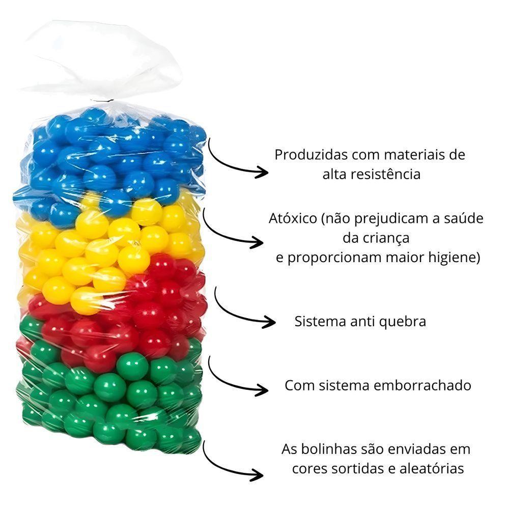 Cama Elastica 3,05m Escorrega Medio Gangorra Piscina De Bolinhas 1,50m Com 1000 Bolinhas - 4