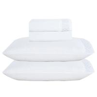 Jogo Lençol Queen Elegance Bordado 4pç 100% Poliéster - Branco - 4