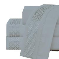 Jogo Lençol Queen Elegance Bordado 4pç 100% Poliéster - Cinza - 1