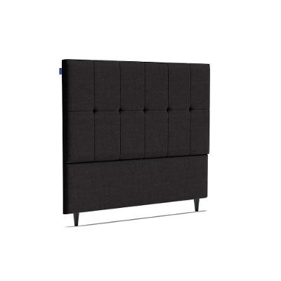 Cabeceira Piave Veluto Preto Casal (8x140x120) - Ortobom