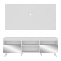 Rack C/ Painel Tv 65" Com Espelho Holanda Br3138 Branco - 2