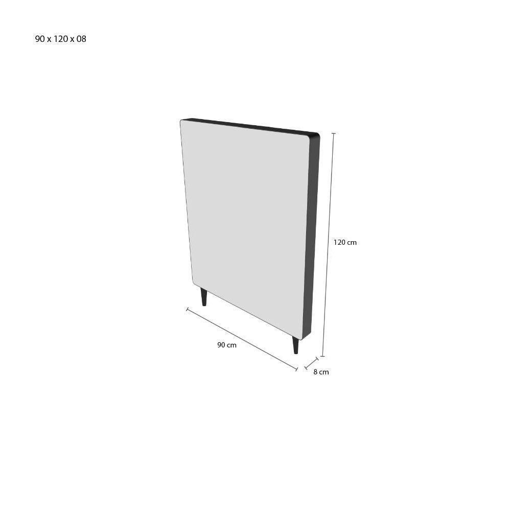 Cabeceira Piave Linho Marrom Solteiro (8x90x120)- Ortobom - 5
