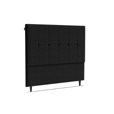 Cabeceira Piave Linho Preto Casal (8x140x120) - Ortobom