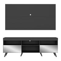 Rack C/ Painel Tv 65" Com Espelho Holanda Br3138 Preto - 2