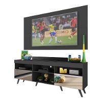 Rack C/ Painel Tv 65" Com Espelho Holanda Br3138 Preto - 6