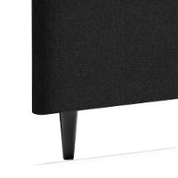 Cabeceira Piave Veluto Preto Solteiro (8x90x120) - Ortobom