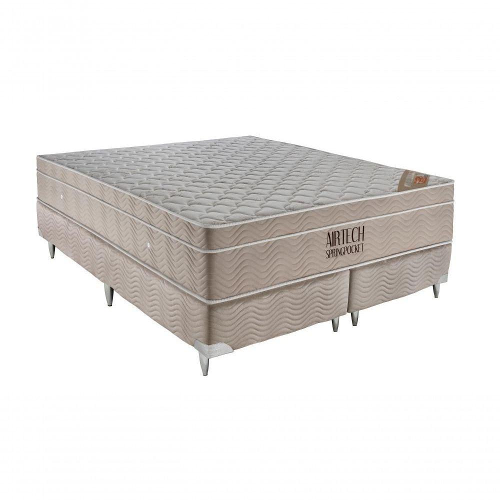 Cama Box E Colchão Airtech Springpocket – Queen Size(158x188) - Ortobom - 1