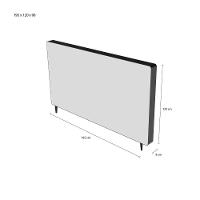 Cabeceira Piave Linho Preto Sup King (8x195x120) - Ortobom - 5