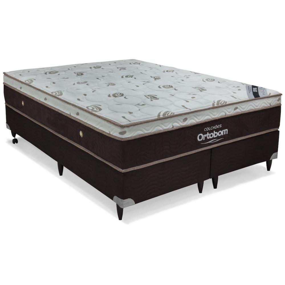 Cama Box E Colchão Sleep King - Queen Size (158x198) - Ortobom - 1
