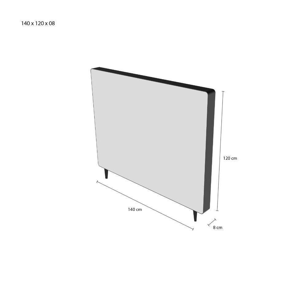 Cabeceira Murat Facto Nero Casal (8x140x120) - Ortobom - 5