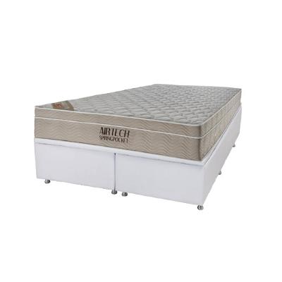 Cama Baú E Colchão Airtech Spring – Queen Size (158x198) – Ortobom